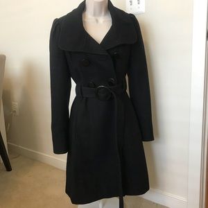 GUESS Wool Blend Black Coat Size S